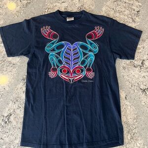 Tultex Dark Blue Oakville Frog Art Tee